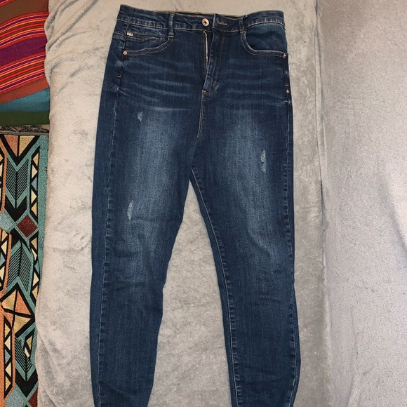 Blue Distressed Jeans - Picture 2 of 4